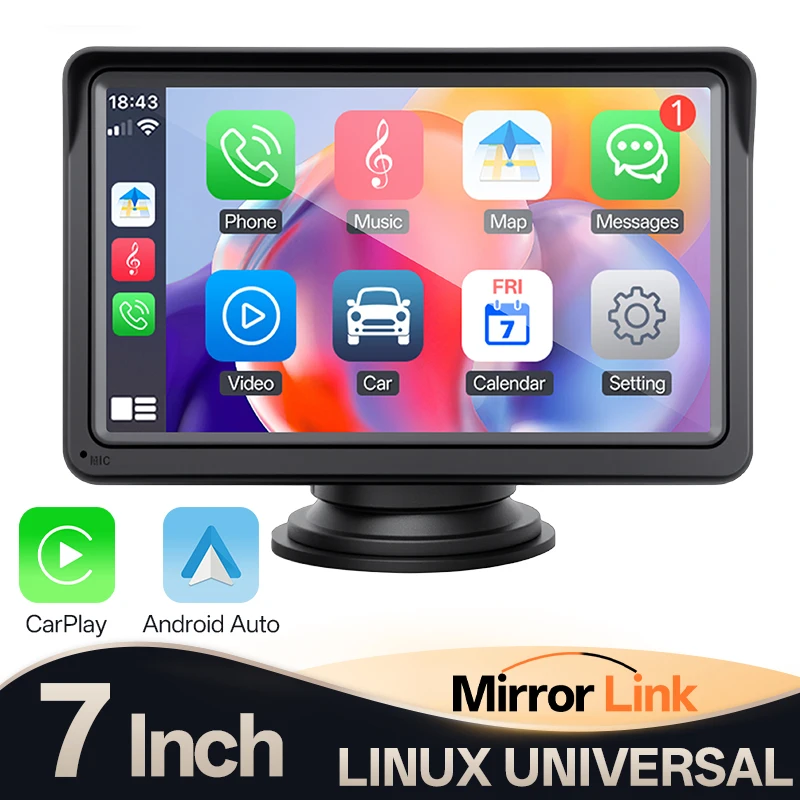 7inch Car Monitor Radio Multimedia Bluetooth Video Portable Player Universal Wir