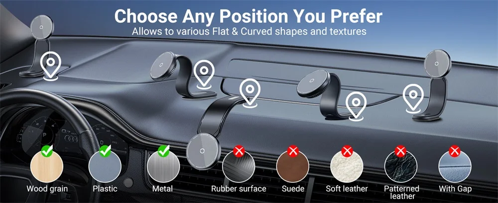 Universal Magnetic Car Phone Holder 15W Wireless Fast Charging Stand Stand Folda