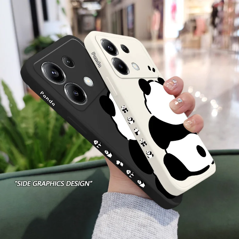 Panda Design Silicone Phone Case - Ultra-Soft Protective Cover