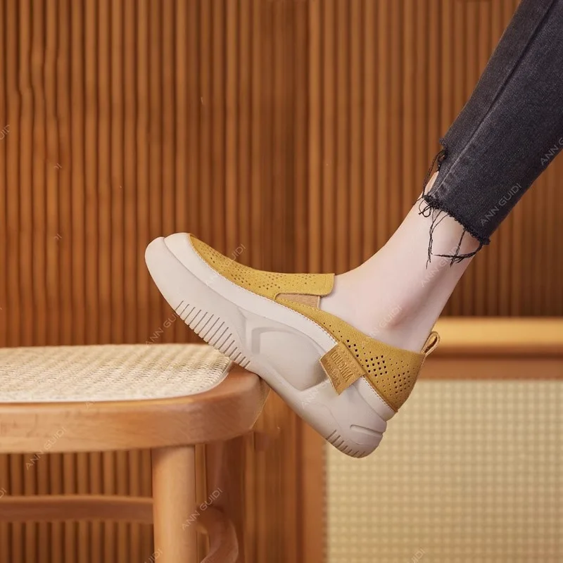 loafer shoes breathability woman's sneaker height Increasing