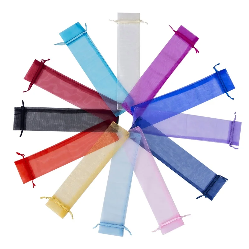 

Silk Pouch for Hand Fans, Organza Gift Bag, Wedding Party, Top Quality, Free Shipping, 100 PCs/Lot