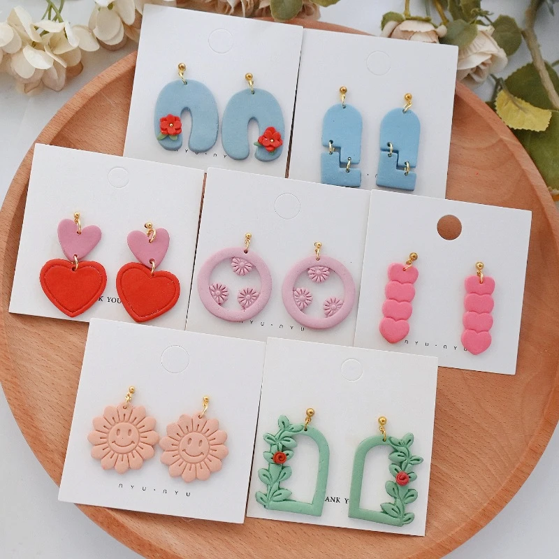 Polymer Clay Cutter Vine Geometry/heart Type Polymer Clay Mold DIY Festival Party Earrings Jewelry Pendant Shape Pottery Tools
