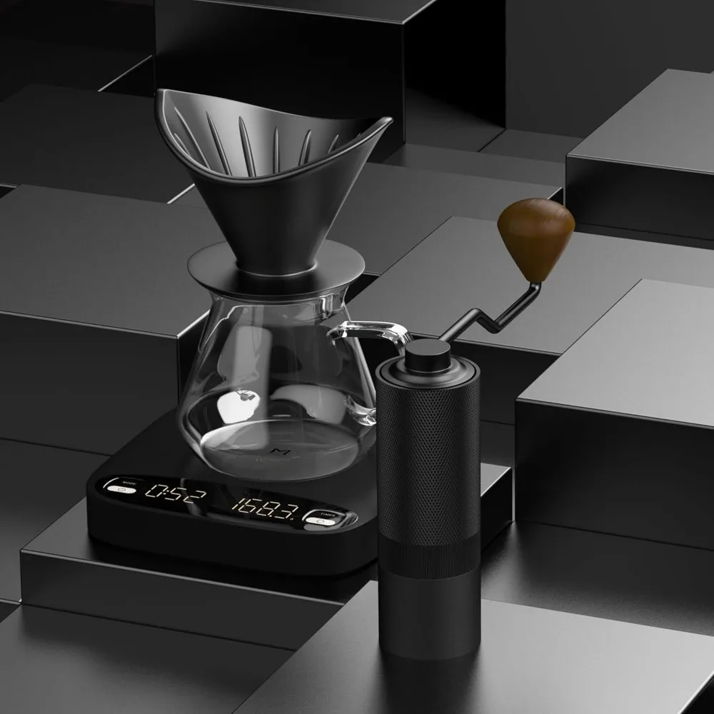 Coffee Grinders Stainless Steel Conical Burr Internal Adjustable Setting Double Bearing Positioning Coffee Bean Grinder
