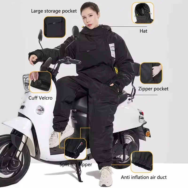 Motorcycle Riding Clothes Windproof Warm Clothing Integrated Quick Wear Cold Proof equipment Fishing Skiing Riding Equipment motorcycle jacket motorcycle leather pants