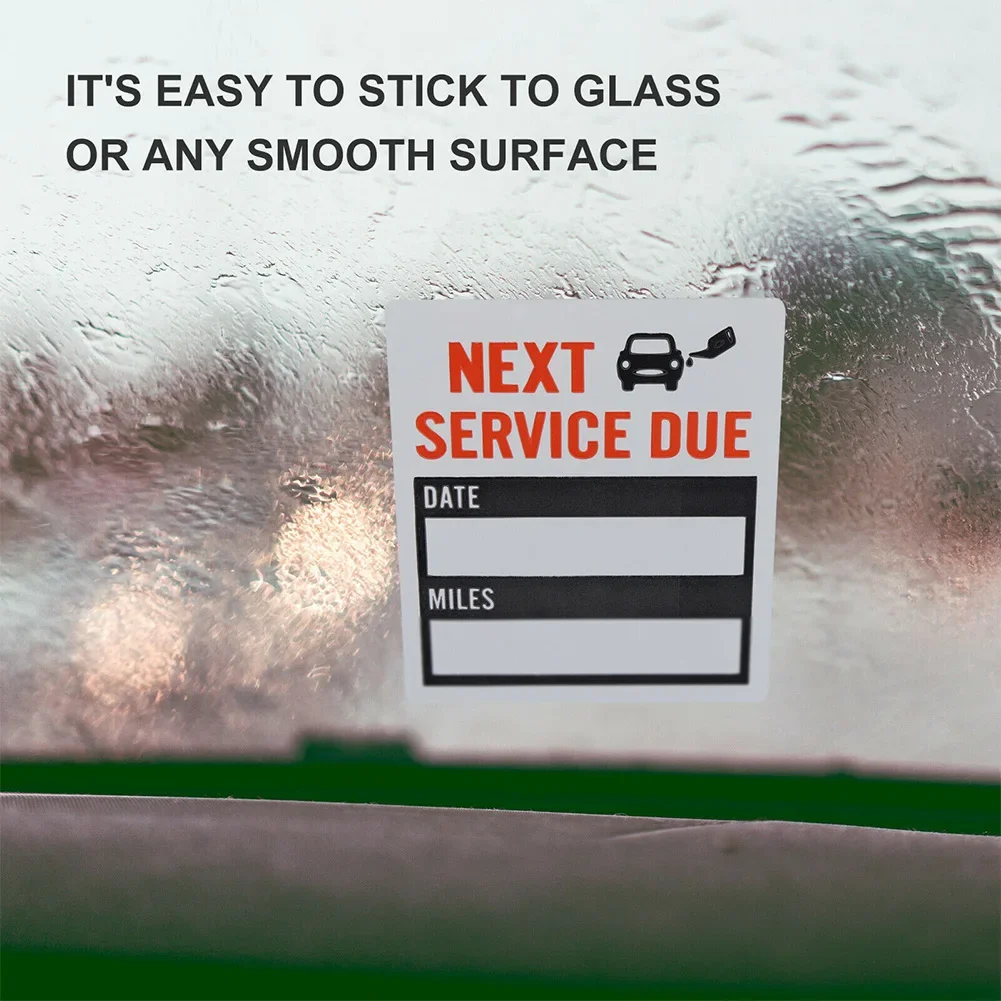 300pcs/roll Oil Change Maintenance Service Reminder Stickers Window Sticker Adhesive Labels Car Sticker "NEXT SERVICE DUE"