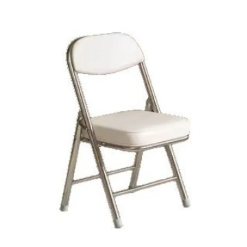 Portable Folding Dining Chair Stool Backrest Lightweight Space Saving Padded Seat Metal Frame Home Kitchen Office Dorm Furniture