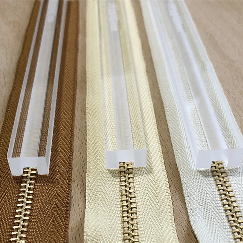 1Pcs Acrylic Template Sewing Accessories for Leather 3# 5# Zipper Glue Leak Proof Acrylic Ruler Leather Sewing Kit