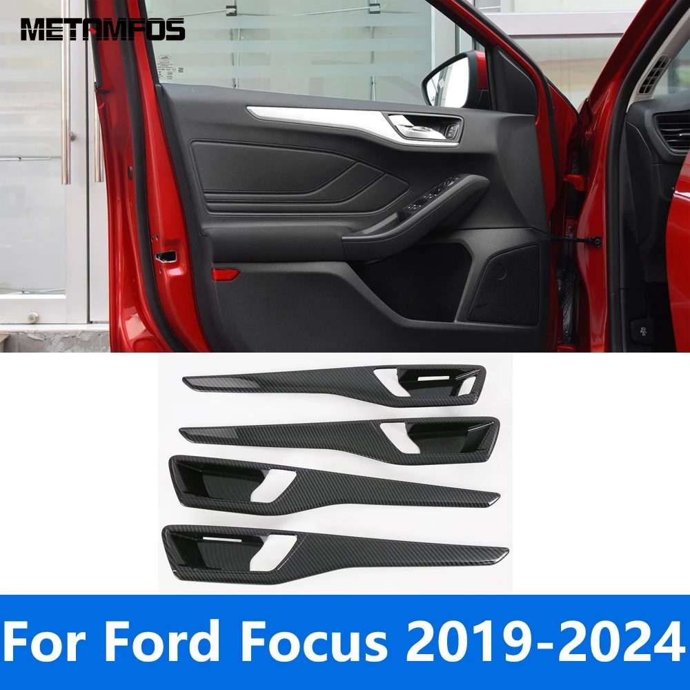 

Автомобильные аксессуары для Ford Focus 2019 2020 2021 2022 2023 2024 углеродное волокно внутренняя дверная ручка Чаша панель Крышка отделка наклейка