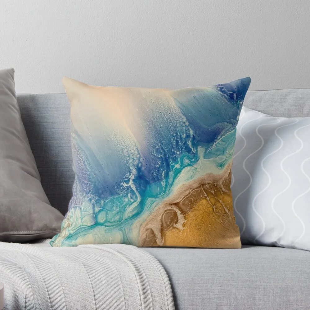 

Ocean /Beach inspired original artwork by Crystal Coast originals Throw Pillow Custom Cushion Photo Sofas Covers