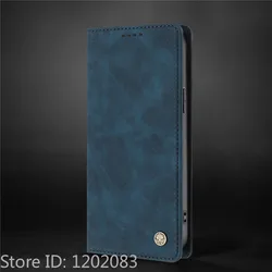 Fruity Palette Matte RFID Blocking Leather Phone Case - Xiaomi 14 (Dark Blue)