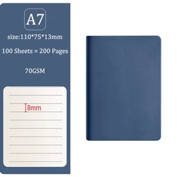 Compact Portable Notebook with Soft PU Cover, 100 Sheets, Ideal for Office, Travel, and Business Use (Navy blue)