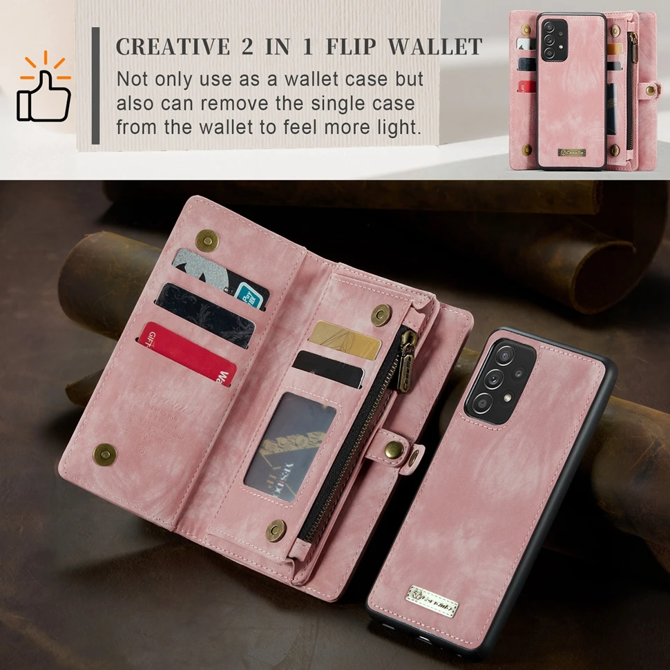 Wallet Leather Case for Samsung Galaxy A12 A52 A72 A52s A32 5G A71 A51 4G A20 A30 A30S A50 A70 A53 A33 Z Fold 4 Flip Cover Coque