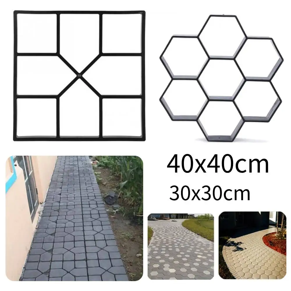 DIY Path Maker Paver Molds Reusable Concrete Mold Concrete Cement Walk Garden Path Paving Paver Patio Molds Paviment