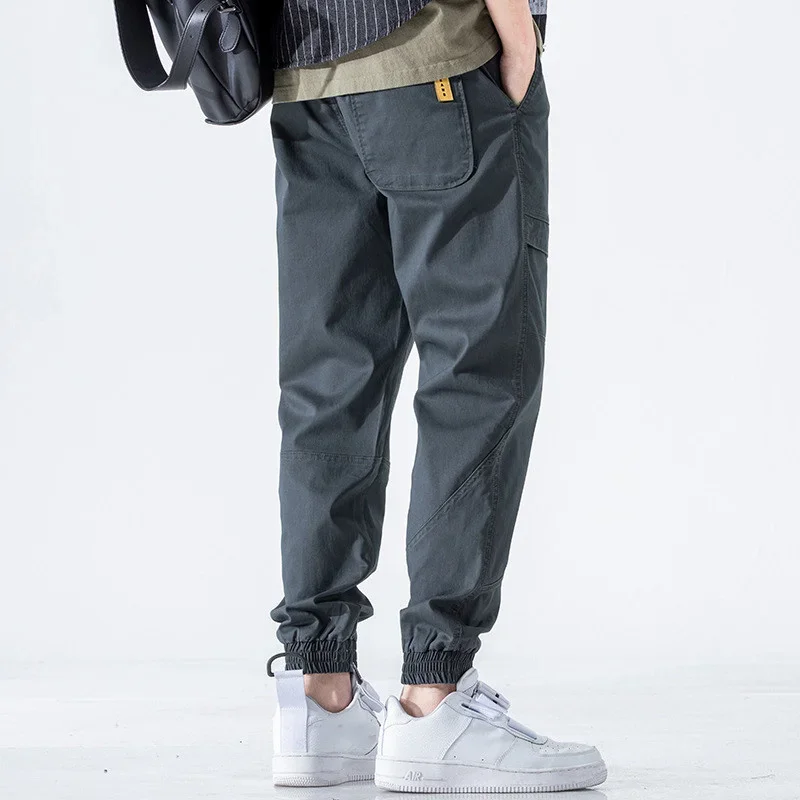 

Work Pants Men Clothing Joggers Black Khaki Casual Cargo For 100 Cotton Streetwear Jogging Trousers Male 2024