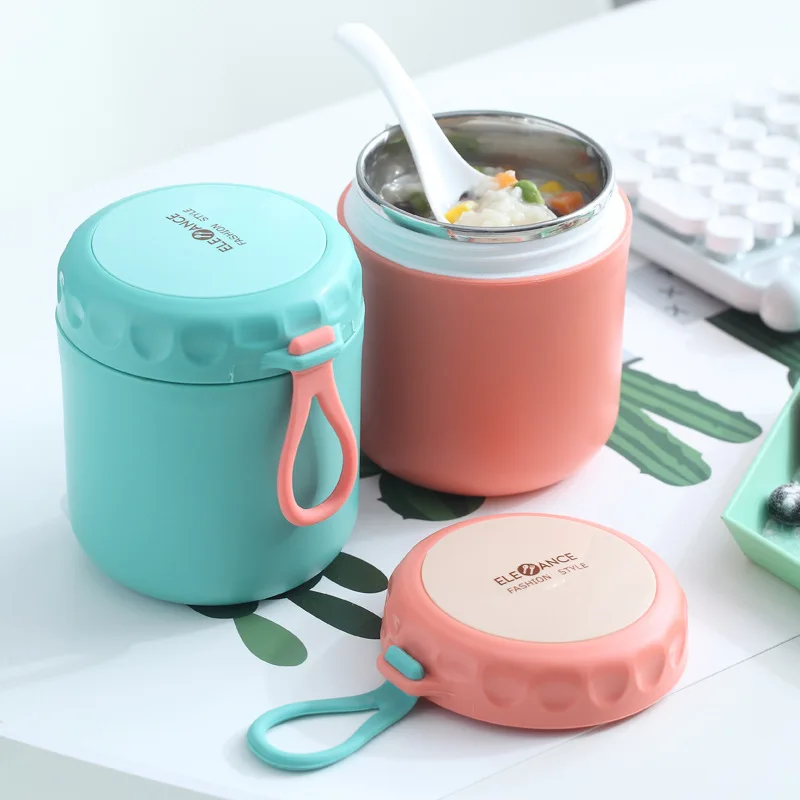 Food Thermal Jar Insulated Soup Cup Thermos Containers Stainless Steel thermal lunch box Keep Hot for School Children 430ml