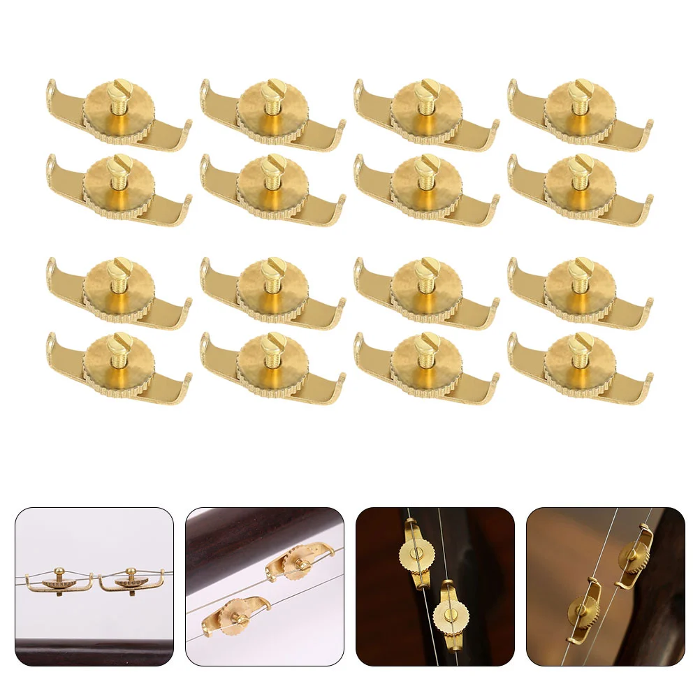 

16PCS Practical Erhu Fine Tuners Pure Copper Aid Tuners String Adjusters Erhu Supplies