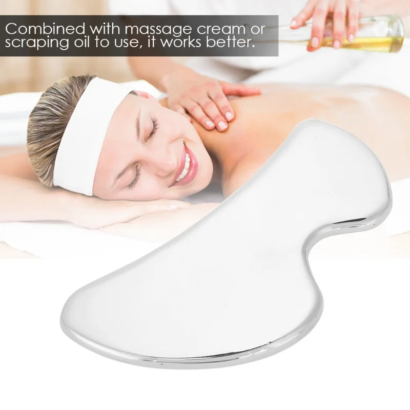 

Stainless Steel Gua Sha Guasha Massage Tools Face Back Scraper Plate Health Massager Skin Care Tools