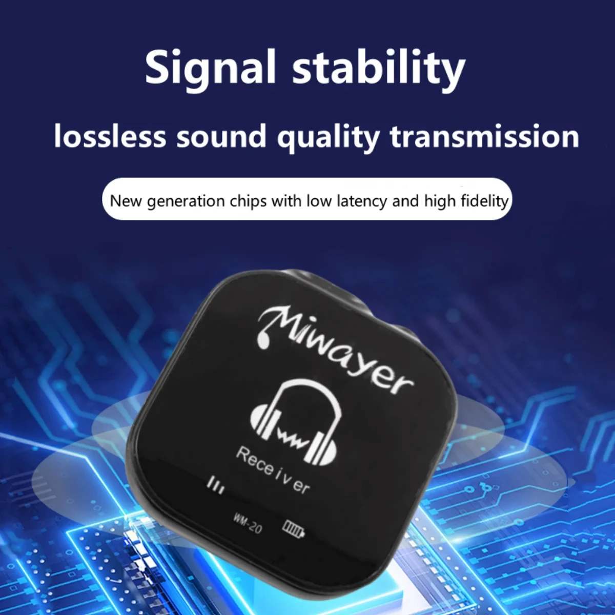 Musical Instruments Accessories Wireless Guitar Transmitter Miwayer 5.8G Wireless In Ear Monitor System Transmitter Receiver System IEM with Transmitter Receiver Automatic Pairing