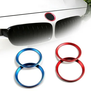 BMW 82 / 74mm 엠블럼 후드 자동차 전면 후면 로고 링 후드 트렁크 서클 배지 주변 링 블루/레드 장식, 자동차 액세서리