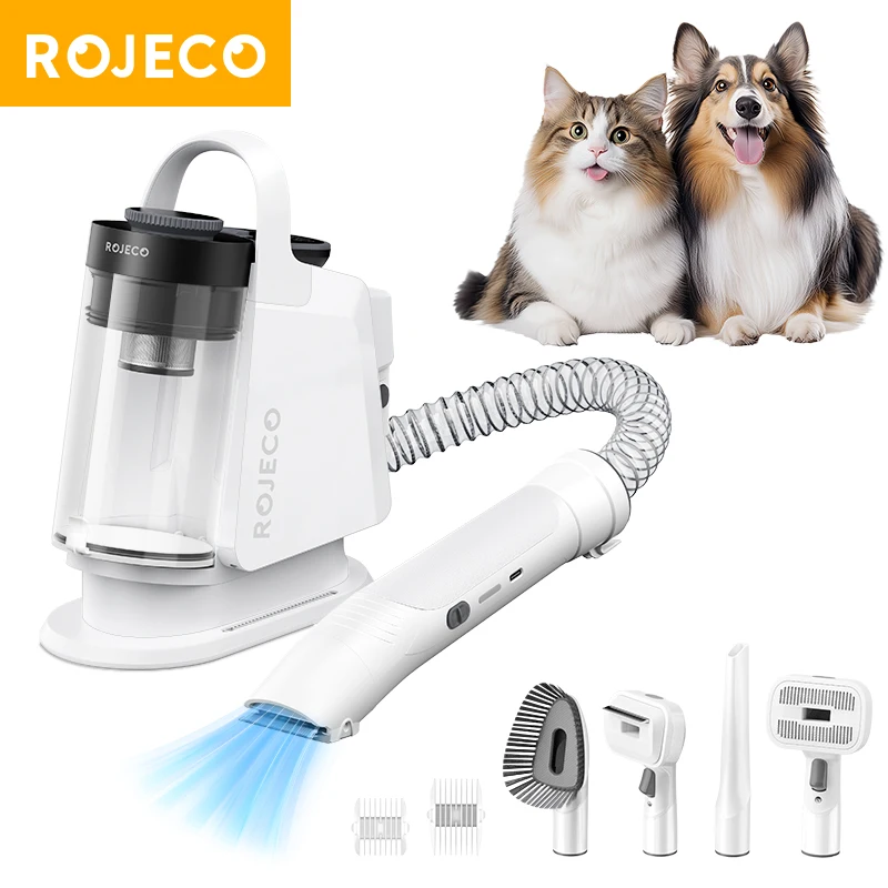 ROJECO Pet Multifunction Grooming Vacuum 5-IN-1 Smart Touch Cleaner