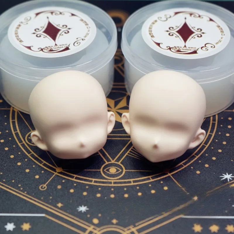 Poker Square Series Q Version Of Doll Face Stampo In Silicone Diy Ultra Light Clay Polymer Clay Personaggio Dei Cartoni Animati Face Making Mold