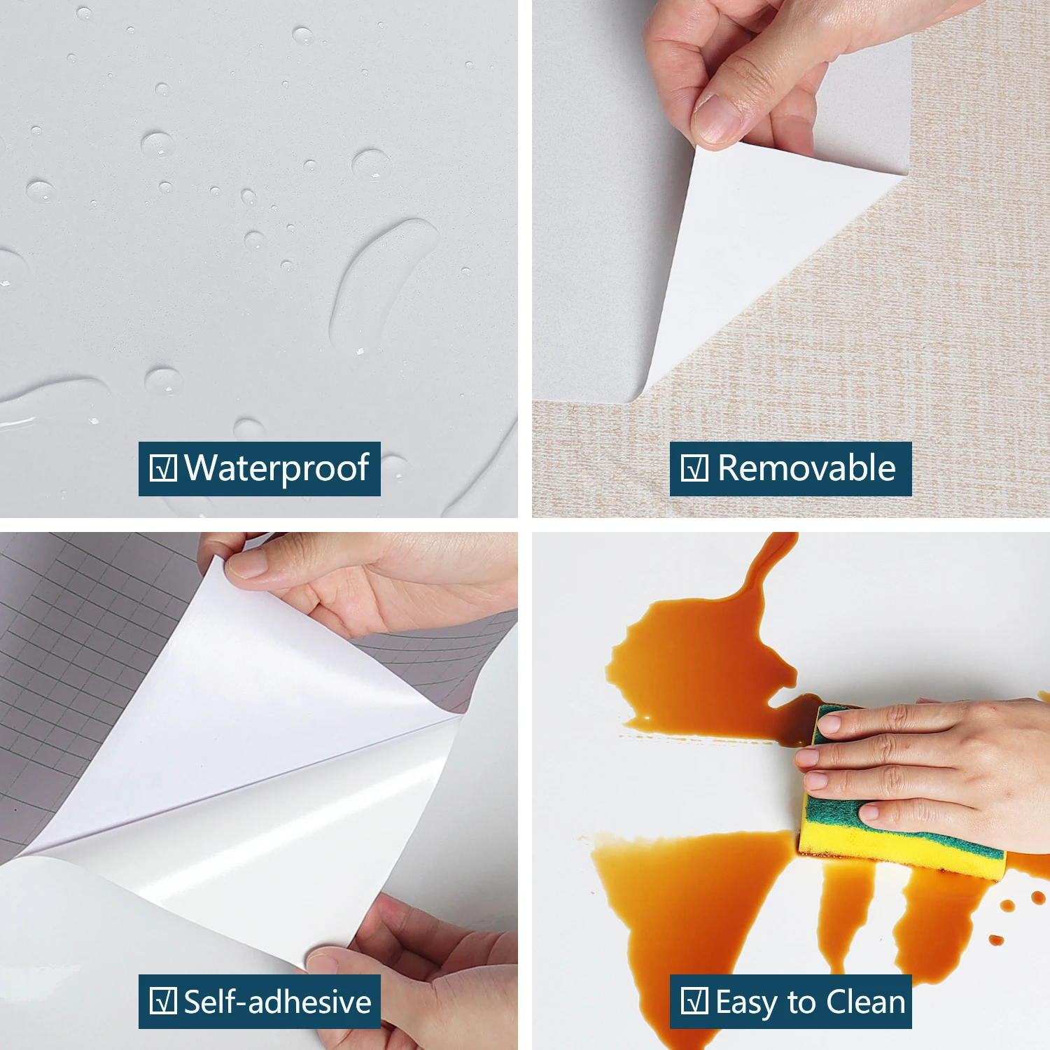 de óleo impermeável auto-adesivo papel de parede