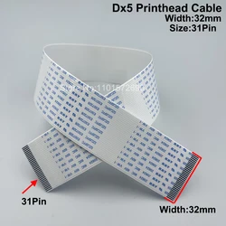 10PCS For Epson DX5 Print Head Cable 31p 31Pin FFC Flat Data Cables 400mm For Galaxy Skycolor Allwin Xuli Aifa Human Printer