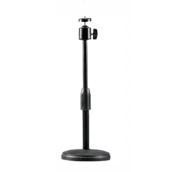 Adjustable Desk Webcam Support Stand with Articulated Arm and Tripod Base (Black)