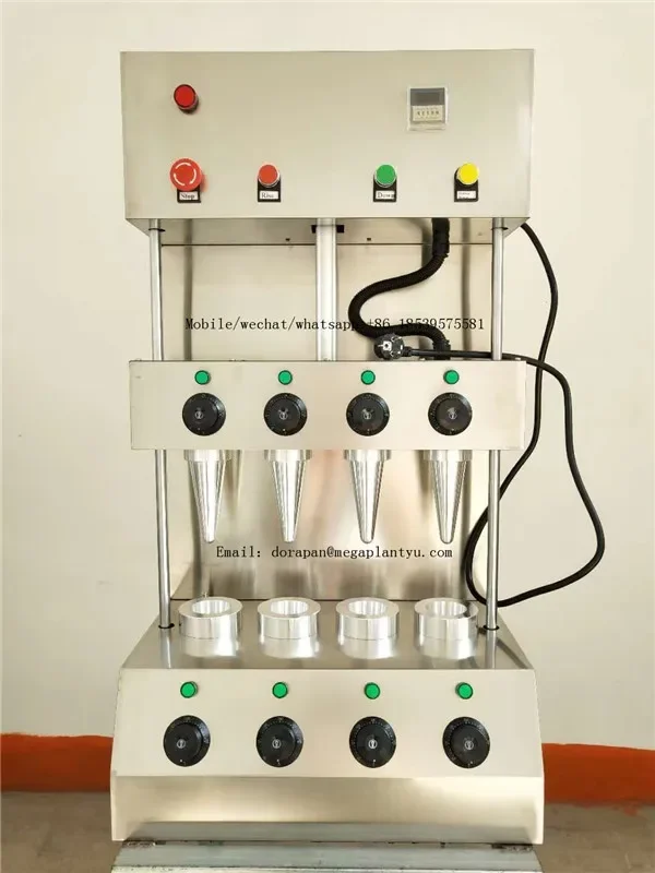 Stainless Steel Sweet Pizza Cone Maker Ice Cream Cone Making Edible Waffle Cup Maker Machine