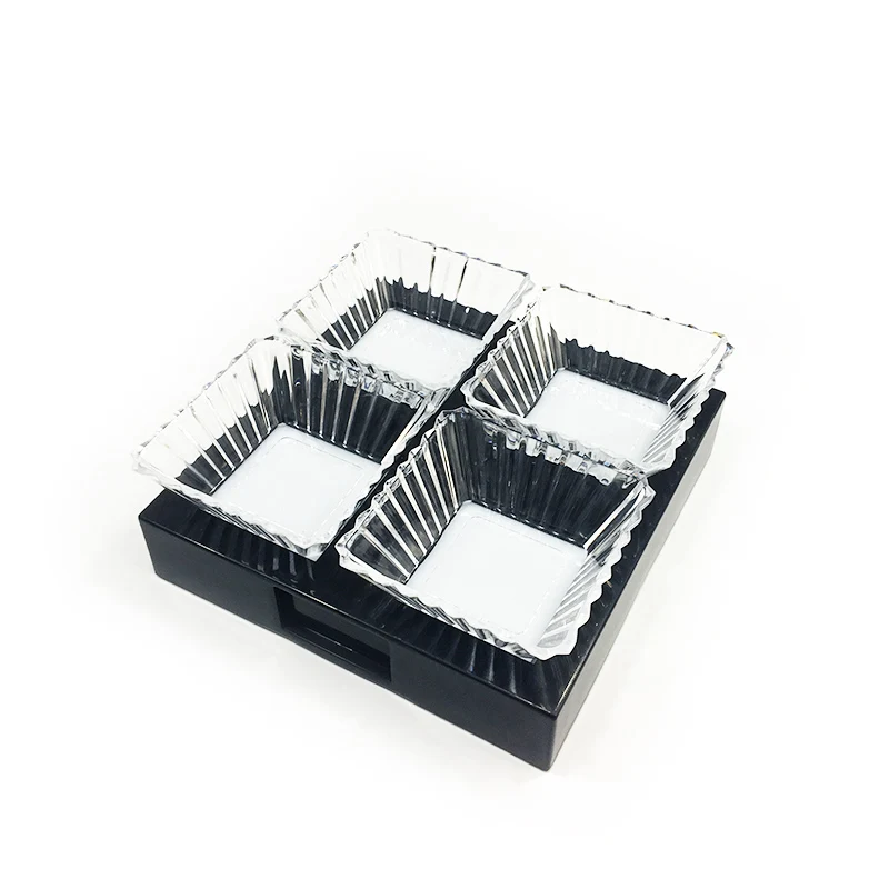 

Acrylic LED Luminous Snack Plate Platter Bar Only Fruit Plate Rack Creative Four Or Six Grid Fruit Plate Dish