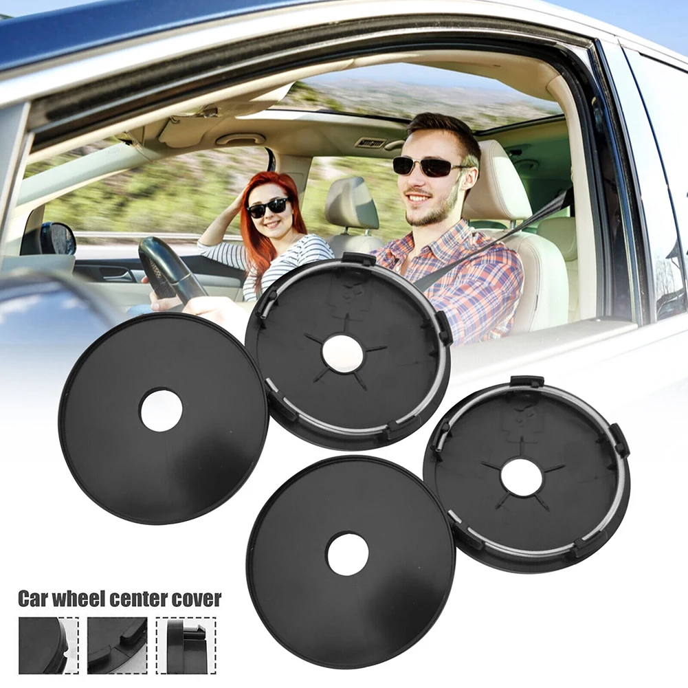 

4Pcs Universal Black Car Rims Alloy Wheel Center Hub Centre Cap Decoration 60-56mm Auto Wheel Center Cap