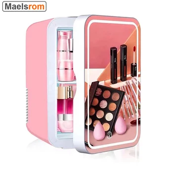 Cosmetic Mini Fridge for Skin Care/Makeup 8LPortable Beauty Fridges DIY Shelves for Bedroom Dorm Office Small Refrigerator 1