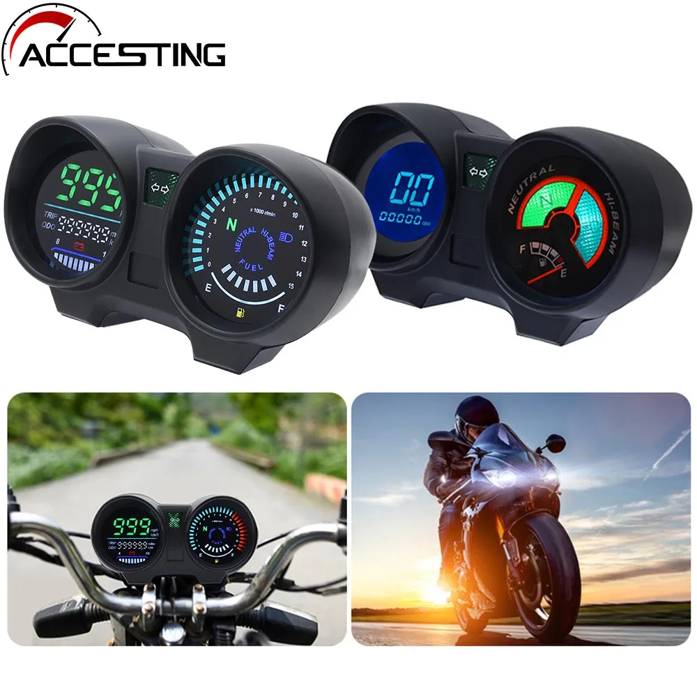 Velocímetro Digital LCD/LED para motocicleta, medidor de temperatura  electrónico para Brasil TITAN 150 Honda CG150 2004-2009 Fan150