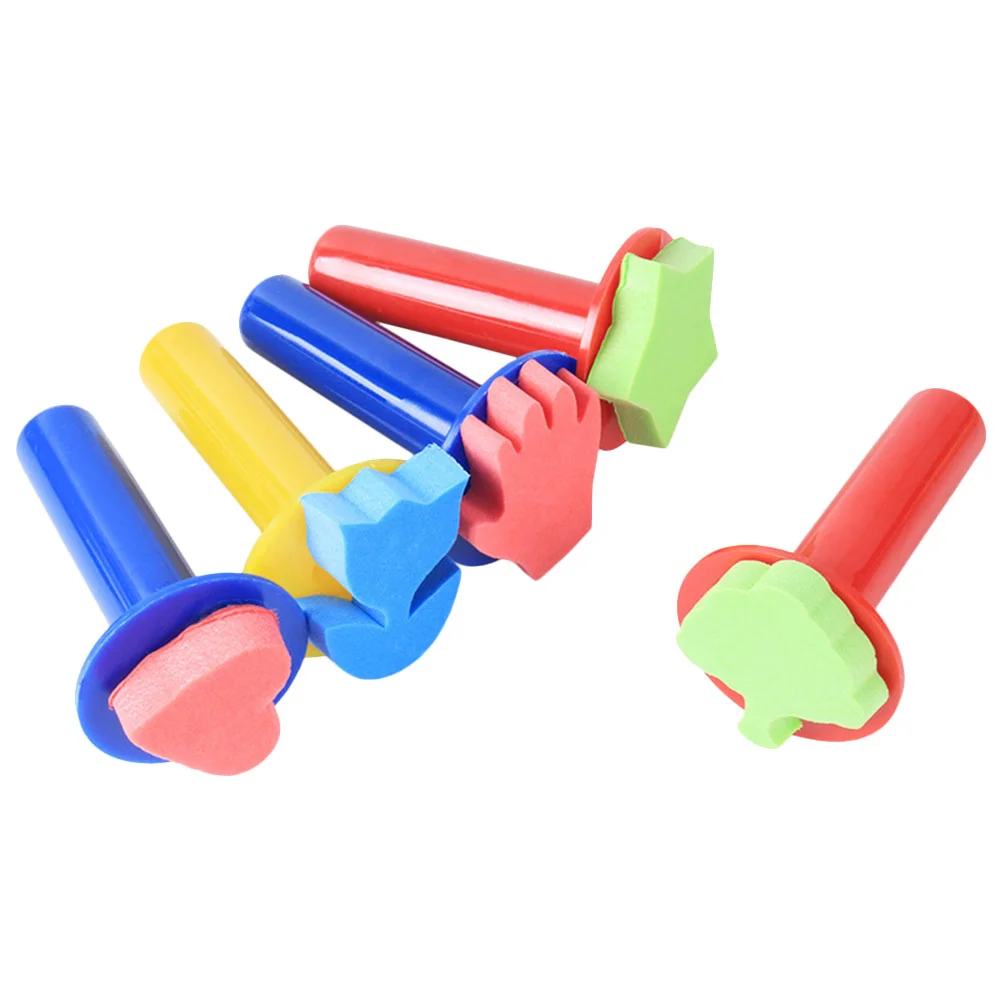 

Kid Sponge Paint Brush Painting Sponges Painting Stamper Drawing Sponge Stamper Art Supplies Gifts for Kids Toddlers Random