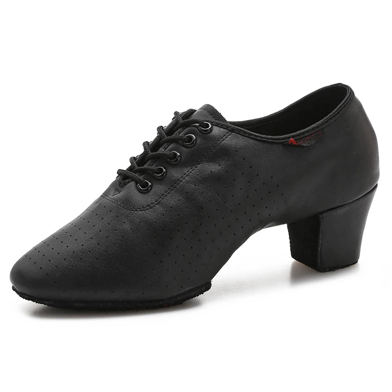 

Genuine Leather Women Latin Dance Shoes Jazz Adult Ballroom Salsa Dancing Shoes Woman Black Teachers Training Modern Tango Dance