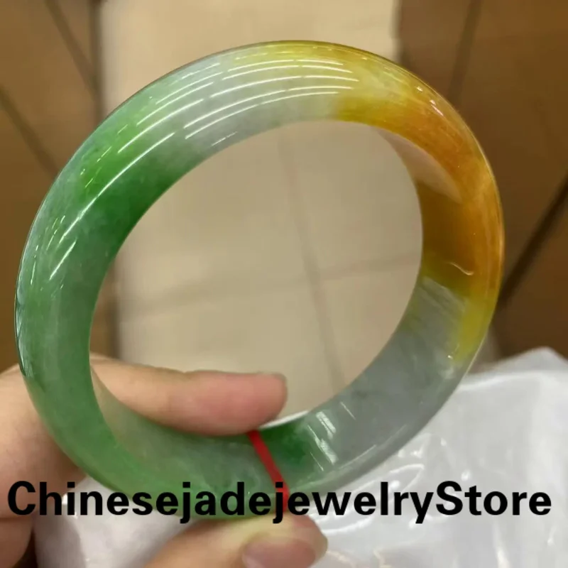 

New Rare Color high-quality Jade Bracelet perfect Natural material Jadeite Bangles Handring women's Fine Jewellrey