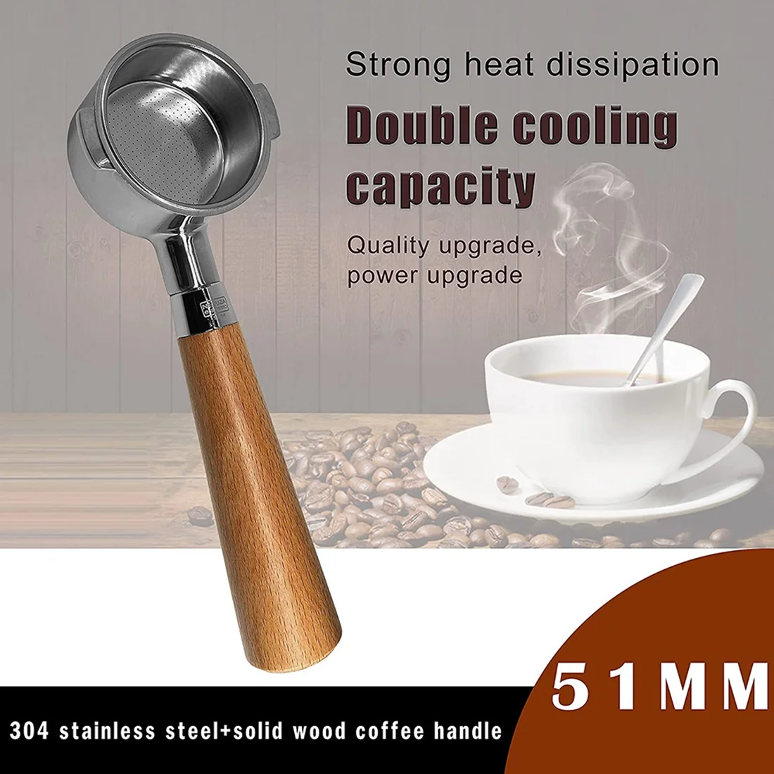 Coffee 51mm Bottomless Portafilter Compatible with DeLonghi Icona ECP ECOV311 Espresso Machine, No Base Filter Holder HOT