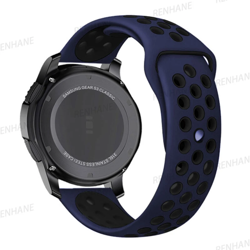 Silicone Smartwatch Band - 20mm/22mm Wide Bracelet Strap