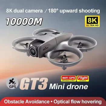 Gt3 Mini Drone pieghevole 8k Fotografia aerea HD Posizionamento del flusso ottico Evitamento degli ostacoli su cinque lati Drone per elicottero G-safe