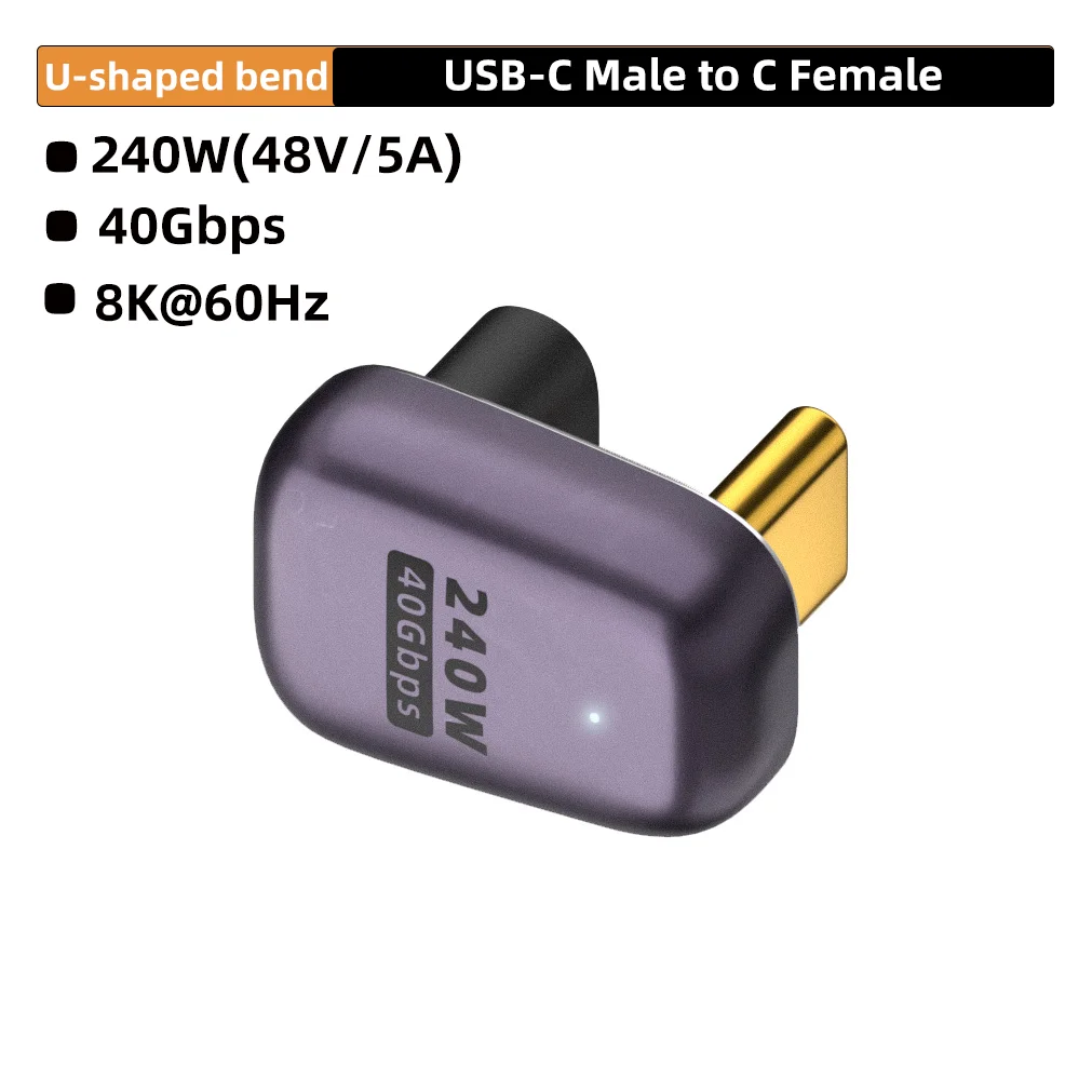 ตัวเลือกสินค้า อะแดปเตอร์ USB-C 40Gbps ชาร์จเร็ว 240W สำหรับ MacBook และอุปกรณ์ USB-C