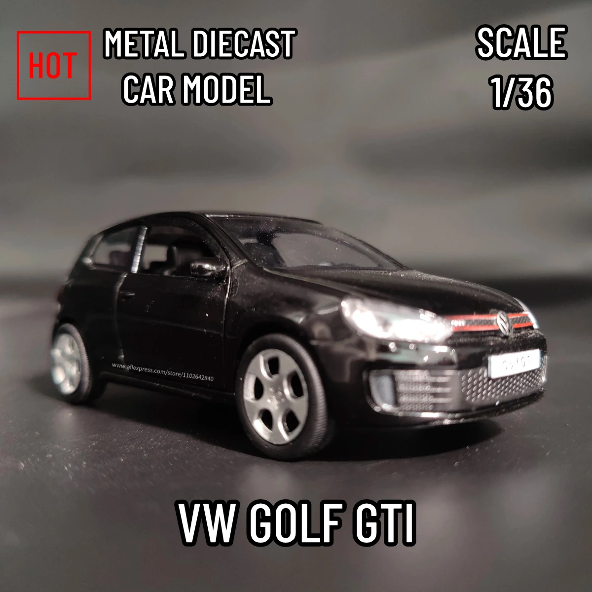 1/36 VW Golf GTI Car Model Replica, Scale Metal Miniature Art Vehicle  Interior Decor Diecast Home Office Xmas Gift Kid Boy Toy - AliExpress