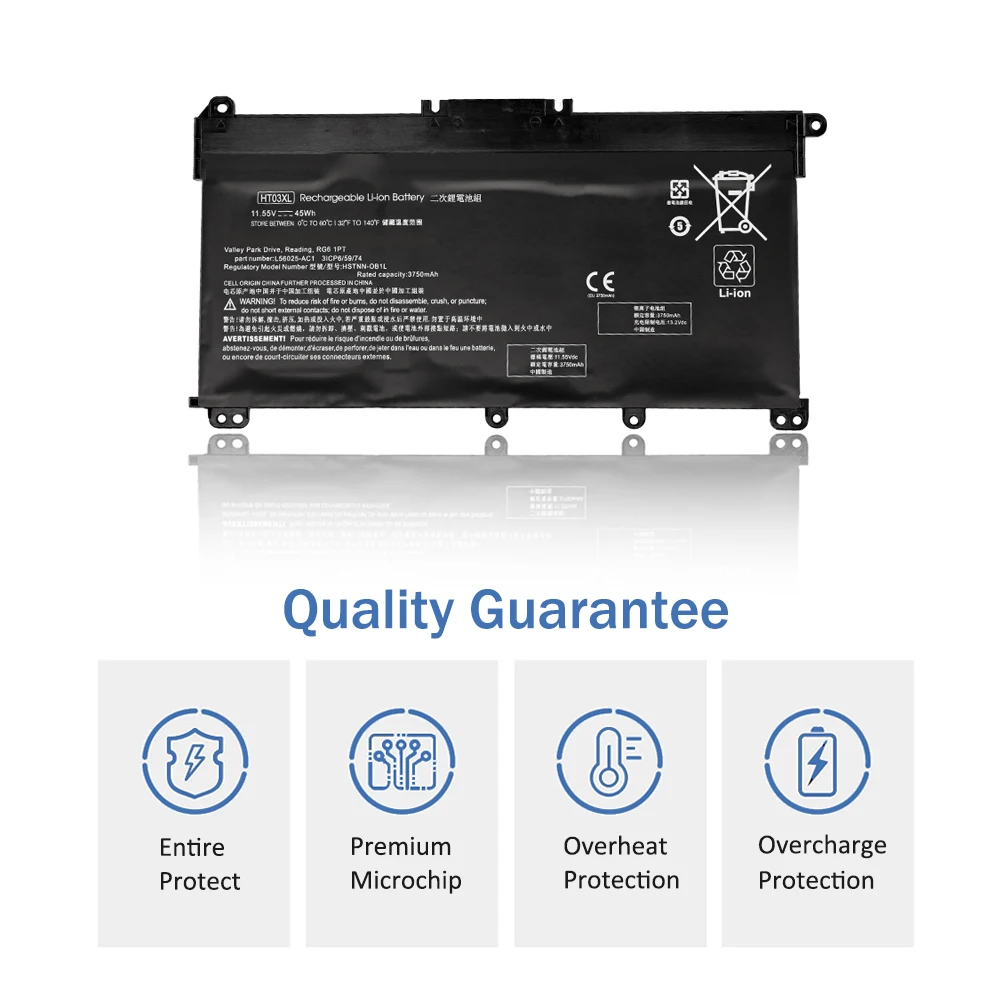 ETESBAY HT03XL bateria do portátil substituição para