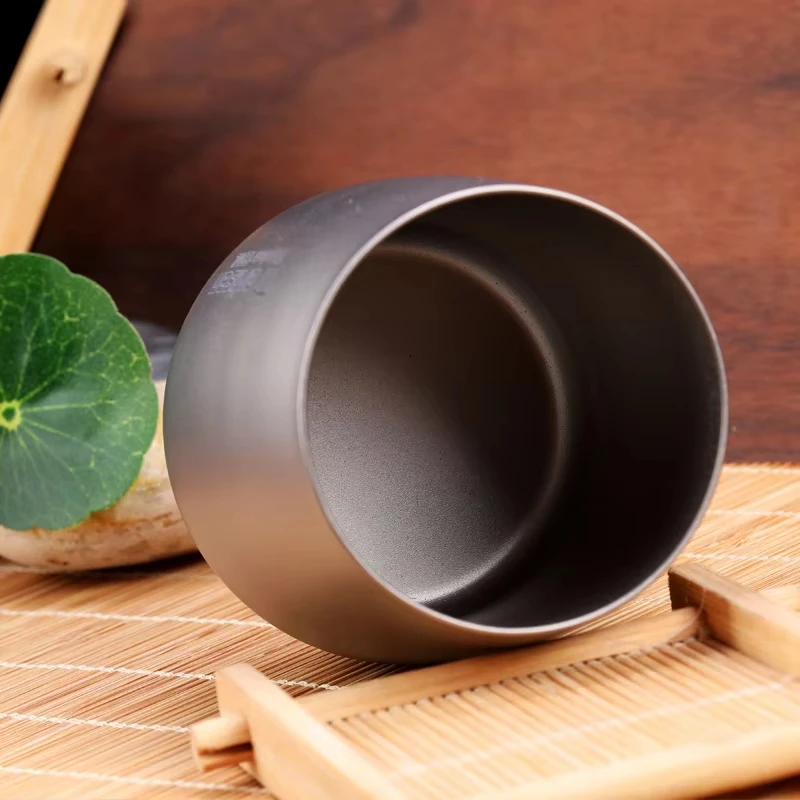 Tiartisan Pure Titanium Double-Layer Anti-Scald Cup - 120ml Portable Outdoor Drinkware