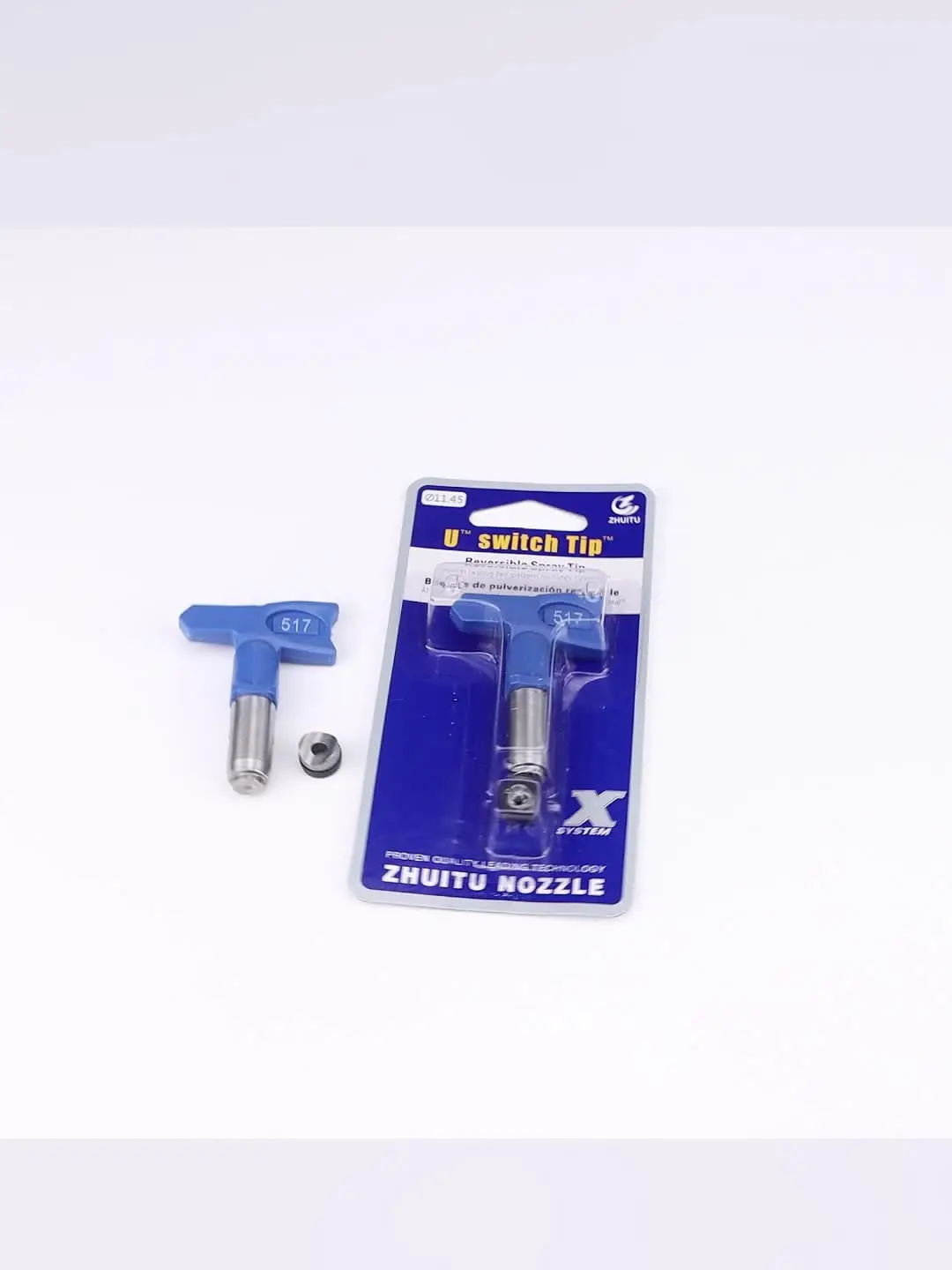 Ugello Bassa Pressione LP 517 Con Supporto Per Spruzzatore Airless, In Acciaio, Riduce Overspray E Raddoppia Durata