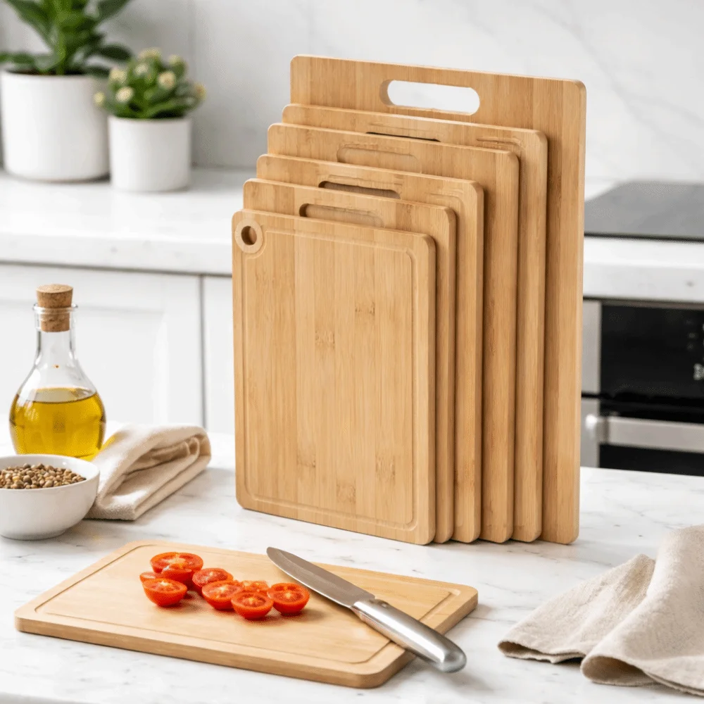 Sustainable Bamboo Cutting Board - Durable & Portable Double-Sided Chopping Board