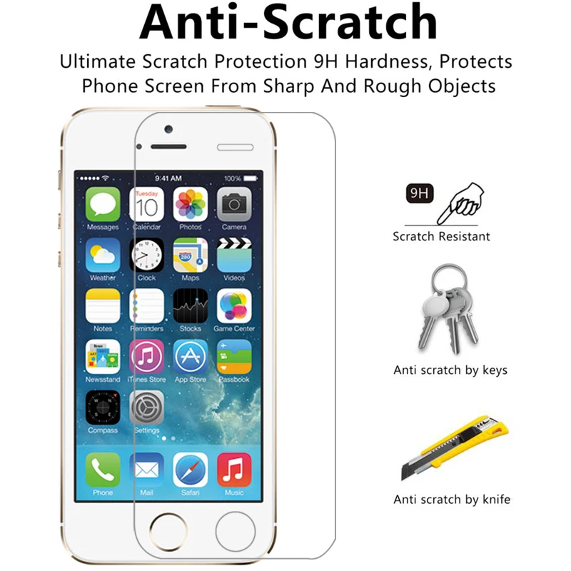 Фото Чехол для apple iphone se 5s 5c 5 s c закаленное стекло для iphone 5s iphone5c s5 c5 задняя крышка 360 i iphone ihone №3