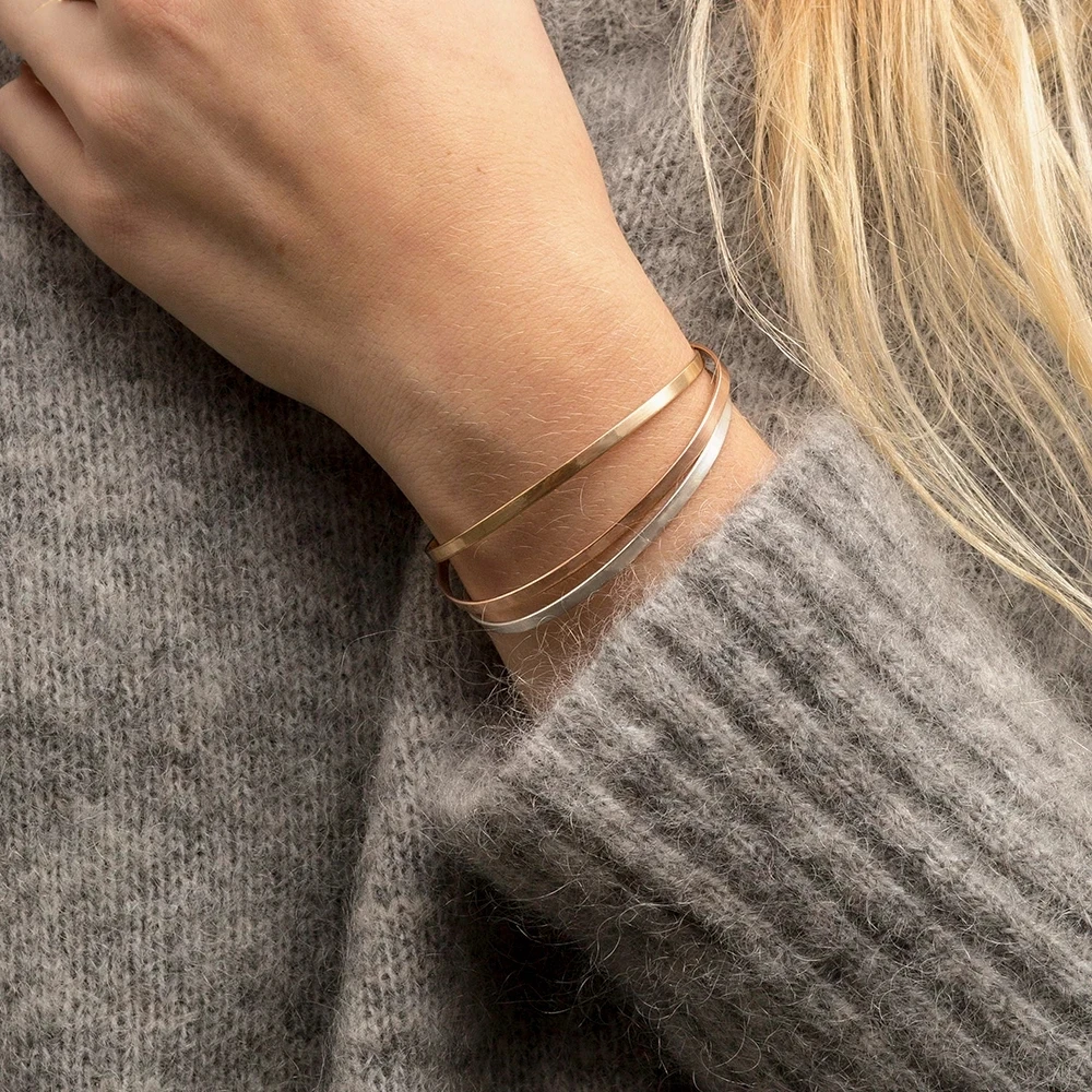 Stainless Steel Bracelet Fashion Bracelet Fashion Jewelry 316L Stainless Steel Bracelet For Women Width 2MM/4MM/6MM Minimalist Charm Bangle Jewellery