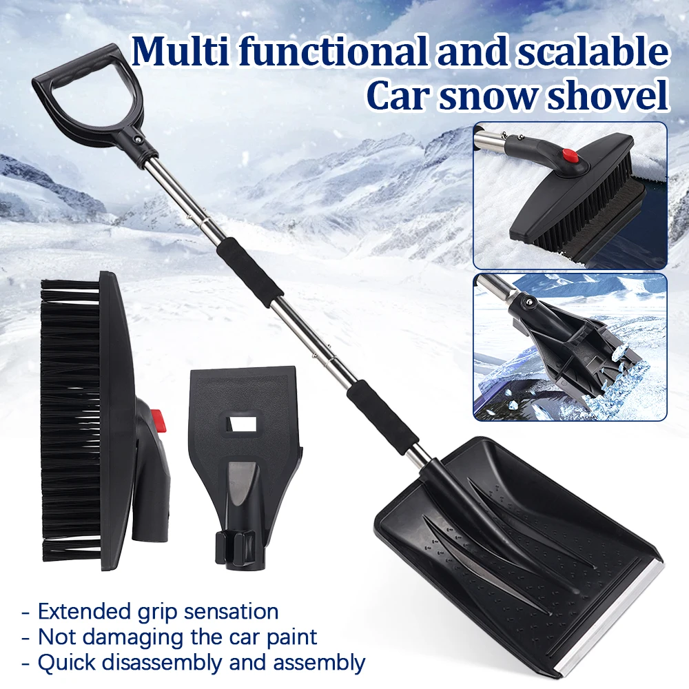 1Set Winter Car Glass Ice Removing Brush Shovel Tools Retractable Car Snow Glass Remover Cleaner Tool Wash Accessories