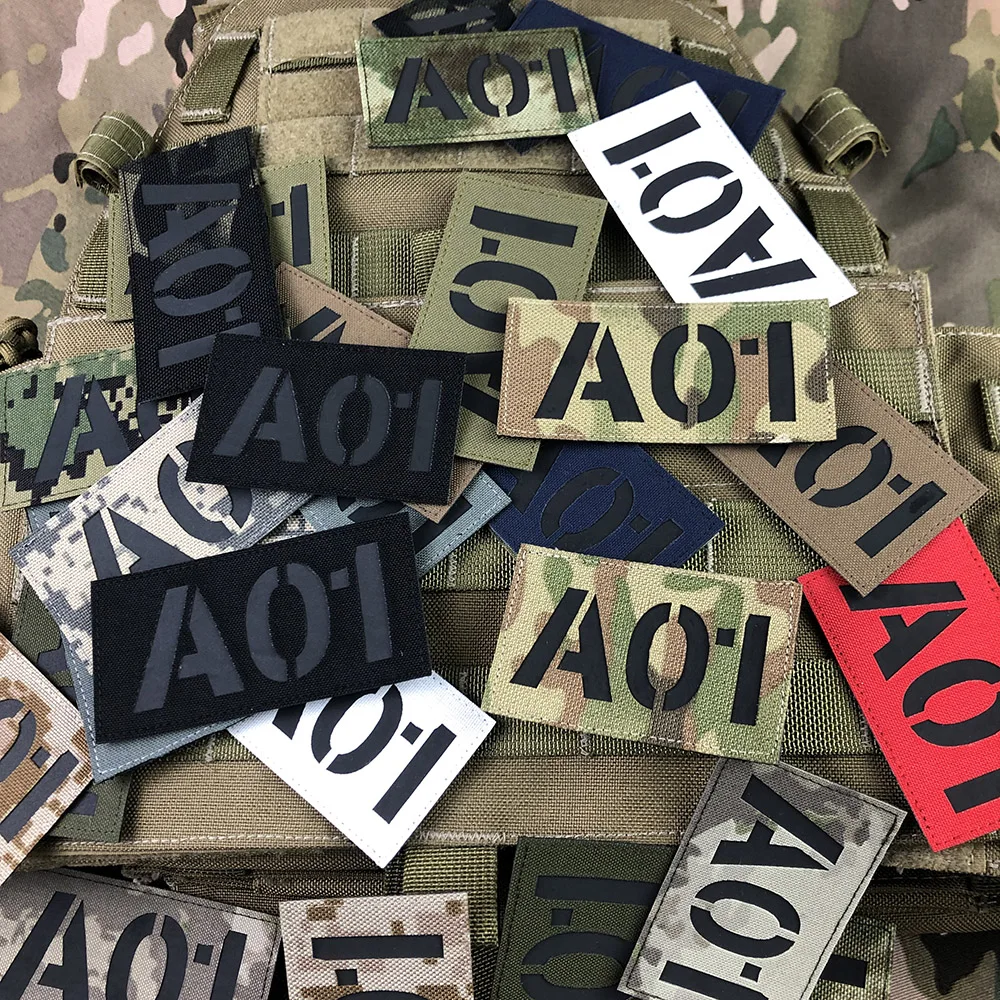 Clothing Patches Custom Laser Cutting IR IFF Infrared Reflection Patch Radio Call Sign Name Tapes Black Letters Morale Tactics Military Airsoft