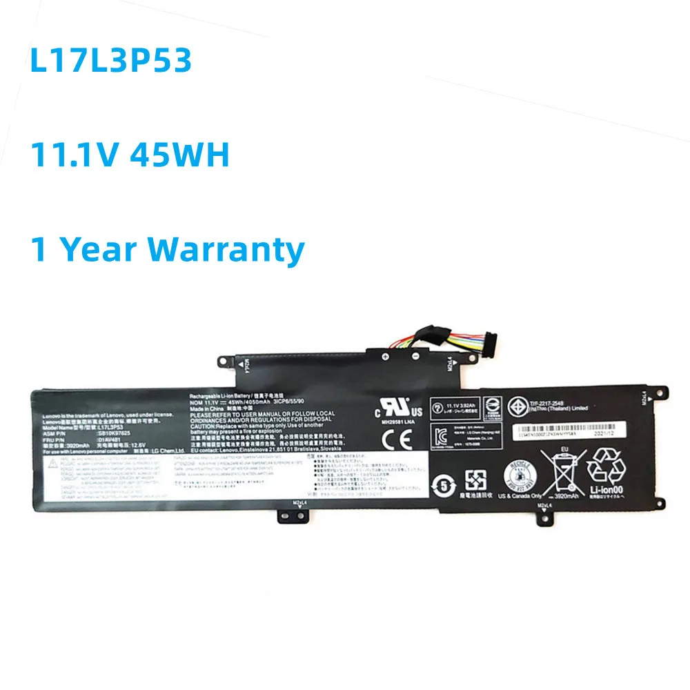 

L17L3P53 L17M3P55 L17C3P53 Battery For Lenovo Thinkpad S2 Yoga L380 L390 Thinkpad Yoga S2 2018 Series 01AV481 01AV483 11.1V 45WH